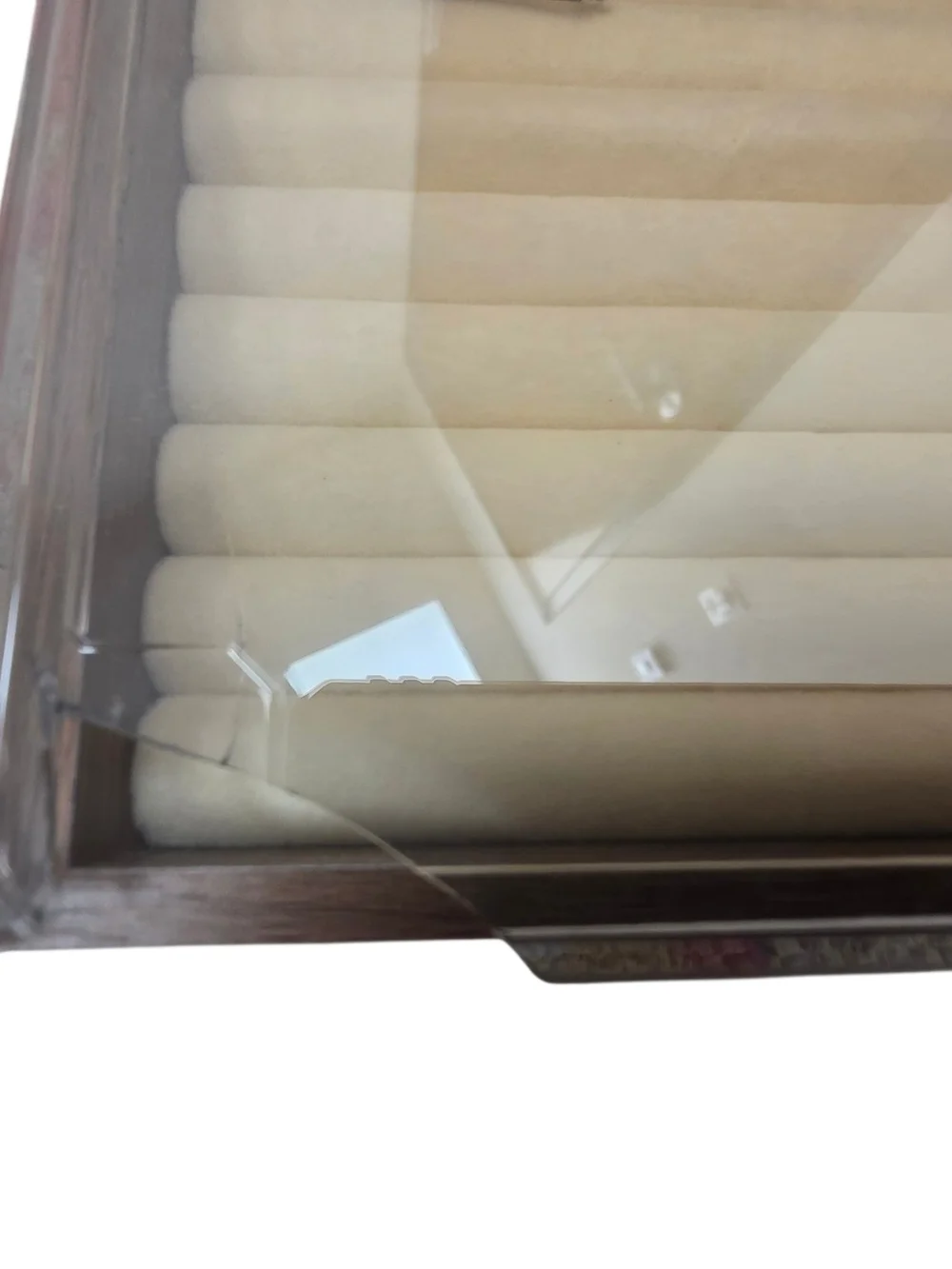 3-Layer Wooden Jewelry Box with Clear Acrylic Lid — New Open Box